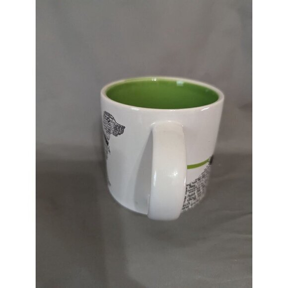 Enesco Wild About Words Retriever dog  Mug 14 OZ Dominique Vari  white green - Picture 6 of 9